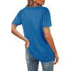 image:imageWIHOLL Womens Summer Tops Casual Square Neck Puff Short Sleeve T Shirts5blue