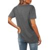 image:imageWIHOLL Womens Summer Tops Casual Square Neck Puff Short Sleeve T Shirts5dark Grey
