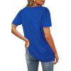 image:imageWIHOLL Womens Summer Tops Casual Square Neck Puff Short Sleeve T Shirts5klein Blue