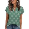image:imageWIHOLL Womens Summer Tops V Neck T Shirts Cap Sleeve Business Casual Outfits Loose Fit Beach Vacation Clothes Basic Tees4green Snowflake