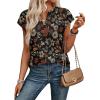 image:imageWIHOLL Womens Summer Tops V Neck T Shirts Cap Sleeve Business Casual Outfits Loose Fit Beach Vacation Clothes Basic Tees4maple Leaf