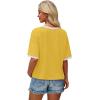 image:imageWIHOLL Womens T Shirts Loose Fit Short Half Sleeve Crew Neck Oversized Tshirts Color Block Summer Tops Fashion 2026Lemon Yellow