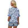 image:imageWIHOLL Womens T Shirts Loose Fit Short Half Sleeve Crew Neck Oversized Tshirts Color Block Summer Tops Fashion 2026The Ethinc Blue