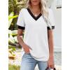 image:imageWIHOLL Womens Tops Boho Summer Outfits 2026 Short Sleeve Shirts with Bottons Beach Vacation Clothes Casual S3XL01white