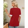 image:imageWIHOLL Womens Tops Boho Summer Outfits 2026 Short Sleeve Shirts with Bottons Beach Vacation Clothes Casual S3XL02red