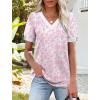 image:imageWIHOLL Womens Tops Boho Summer Outfits 2026 Short Sleeve Shirts with Bottons Beach Vacation Clothes Casual S3XL05pink Print