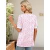 image:imageWIHOLL Womens Tops Boho Summer Outfits 2026 Short Sleeve Shirts with Bottons Beach Vacation Clothes Casual S3XL05pink Print