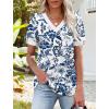 image:imageWIHOLL Womens Tops Boho Summer Outfits 2026 Short Sleeve Shirts with Bottons Beach Vacation Clothes Casual S3XL05white Tribal Blue Floral
