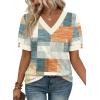 image:imageWIHOLL Womens Tops Boho Summer Outfits 2026 Short Sleeve Shirts with Bottons Beach Vacation Clothes Casual S3XL06plaid