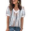 image:imageWIHOLL Womens Tops Boho Summer Outfits 2026 Short Sleeve Shirts with Bottons Beach Vacation Clothes Casual S3XL07tie Dye