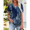image:imageWIHOLL Womens Tops Boho Summer Outfits 2026 Short Sleeve Shirts with Bottons Beach Vacation Clothes Casual S3XL08navy Print