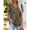 image:imageWIHOLL Womens Tops Boho Summer Outfits 2026 Short Sleeve Shirts with Bottons Beach Vacation Clothes Casual S3XL08vintage Boho