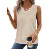 image:imageWIHOLL Womens V Neck Lightweight Sweaters Vest Dressy Casual Trendy Tank Tops AllSeason Cozy OutfitsApricot