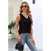 image:imageWIHOLL Womens V Neck Lightweight Sweaters Vest Dressy Casual Trendy Tank Tops AllSeason Cozy OutfitsBlack