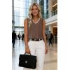 image:imageWIHOLL Womens V Neck Lightweight Sweaters Vest Dressy Casual Trendy Tank Tops AllSeason Cozy OutfitsBrown