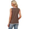 image:imageWIHOLL Womens V Neck Lightweight Sweaters Vest Dressy Casual Trendy Tank Tops AllSeason Cozy OutfitsBrown