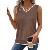 image:imageWIHOLL Womens V Neck Lightweight Sweaters Vest Dressy Casual Trendy Tank Tops AllSeason Cozy OutfitsBrown