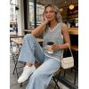 image:imageWIHOLL Womens V Neck Lightweight Sweaters Vest Dressy Casual Trendy Tank Tops AllSeason Cozy OutfitsGrey