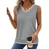 image:imageWIHOLL Womens V Neck Lightweight Sweaters Vest Dressy Casual Trendy Tank Tops AllSeason Cozy OutfitsGrey