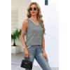 image:imageWIHOLL Womens V Neck Lightweight Sweaters Vest Dressy Casual Trendy Tank Tops AllSeason Cozy OutfitsGrey