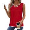 image:imageWIHOLL Womens V Neck Lightweight Sweaters Vest Dressy Casual Trendy Tank Tops AllSeason Cozy OutfitsRed