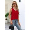 image:imageWIHOLL Womens V Neck Lightweight Sweaters Vest Dressy Casual Trendy Tank Tops AllSeason Cozy OutfitsRed