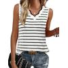 image:imageWIHOLL Womens V Neck Lightweight Sweaters Vest Dressy Casual Trendy Tank Tops AllSeason Cozy OutfitsZblackwhite