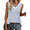 image:imageWIHOLL Womens V Neck Lightweight Sweaters Vest Dressy Casual Trendy Tank Tops AllSeason Cozy OutfitsZwhiteblue