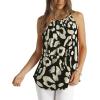 image:imageWlHOLL Womens Pleated Tank Tops Spaghetti Strap Camisole Halter Tops Curved Hem Fashion 2026Eblack Leopard