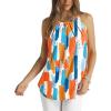 image:imageWlHOLL Womens Pleated Tank Tops Spaghetti Strap Camisole Halter Tops Curved Hem Fashion 2026Ecolorful