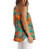 image:imageWlHOLL Womens Pleated Tank Tops Spaghetti Strap Camisole Halter Tops Curved Hem Fashion 2026Fprint Hawaiian
