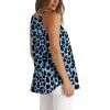 image:imageWlHOLL Womens Pleated Tank Tops Spaghetti Strap Camisole Halter Tops Curved Hem Fashion 2026Jblue Leopard