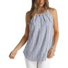 image:imageWlHOLL Womens Pleated Tank Tops Spaghetti Strap Camisole Halter Tops Curved Hem Fashion 2026Jblue Striped