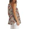 image:imageWlHOLL Womens Pleated Tank Tops Spaghetti Strap Camisole Halter Tops Curved Hem Fashion 2026Jboho Print 01