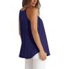 image:imageWlHOLL Womens Pleated Tank Tops Spaghetti Strap Camisole Halter Tops Curved Hem Fashion 2026Jnavy Blue