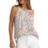 image:imageWlHOLL Womens Pleated Tank Tops Spaghetti Strap Camisole Halter Tops Curved Hem Fashion 2026Jpink Floral
