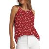 image:imageWlHOLL Womens Pleated Tank Tops Spaghetti Strap Camisole Halter Tops Curved Hem Fashion 2026Jred Dot