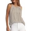 image:imageWlHOLL Womens Pleated Tank Tops Spaghetti Strap Camisole Halter Tops Curved Hem Fashion 2026Jstripe