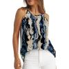 image:imageWlHOLL Womens Pleated Tank Tops Spaghetti Strap Camisole Halter Tops Curved Hem Fashion 2026Jtie Dye