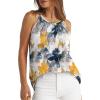 image:imageWlHOLL Womens Pleated Tank Tops Spaghetti Strap Camisole Halter Tops Curved Hem Fashion 2026Kmulti Teal