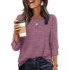 image:imageWIHOLL 34 Length Sleeve Womens Tops Sweaters Shirts Lightweight Spring Outfits 2026 Winter Clothing S3XL04purple