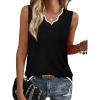 image:imageWIHOLL Womens V Neck Lightweight Sweaters Vest Dressy Casual Trendy Tank Tops AllSeason Cozy OutfitsBlack