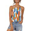 image:imageWlHOLL Womens Pleated Tank Tops Spaghetti Strap Camisole Halter Tops Curved Hem Fashion 2026Ecolorful