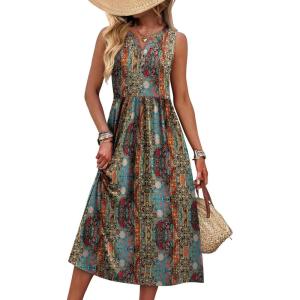image:imageWIHOLL Womens Summer Dresses Maxi Dress Vacation Beach Sundresses 2026 with PocketsFloral Boho3