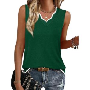 image:imageWIHOLL Womens V Neck Lightweight Sweaters Vest Dressy Casual Trendy Tank Tops AllSeason Cozy OutfitsGreen