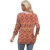 image:imageWIHOLL 34 Length Sleeve Womens Tops Lace V Neck Tunic Tops Loose Fit Dressy Casual Shirts BlousesPrint 2