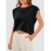image:imageWIHOLL Cap Sleeve Tops for Women Summer Top Basic Tee Shirts Business Casual Tank Loose Fit 2026 FashionB  Black