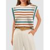 image:imageWIHOLL Cap Sleeve Tops for Women Summer Top Basic Tee Shirts Business Casual Tank Loose Fit 2026 FashionF  Stripedorange