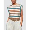 image:imageWIHOLL Cap Sleeve Tops for Women Summer Top Basic Tee Shirts Business Casual Tank Loose Fit 2026 FashionF  Stripedorange