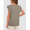 image:imageWIHOLL Cap Sleeve Tops for Women Summer Top Basic Tee Shirts Business Casual Tank Loose Fit 2026 FashionG  Coffee Print